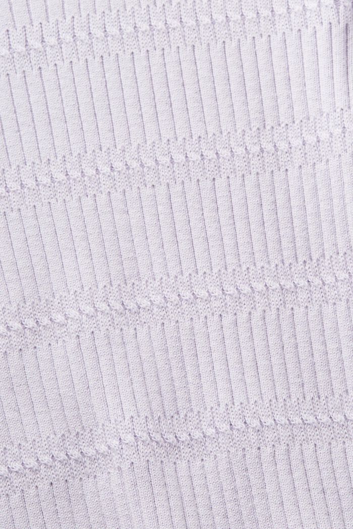 Gebreide trui met ronde hals, LAVENDER, detail image number 4