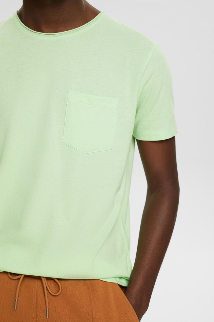 En matière recyclée : le t-shirt en jersey chiné, CITRUS GREEN, detail image number 2