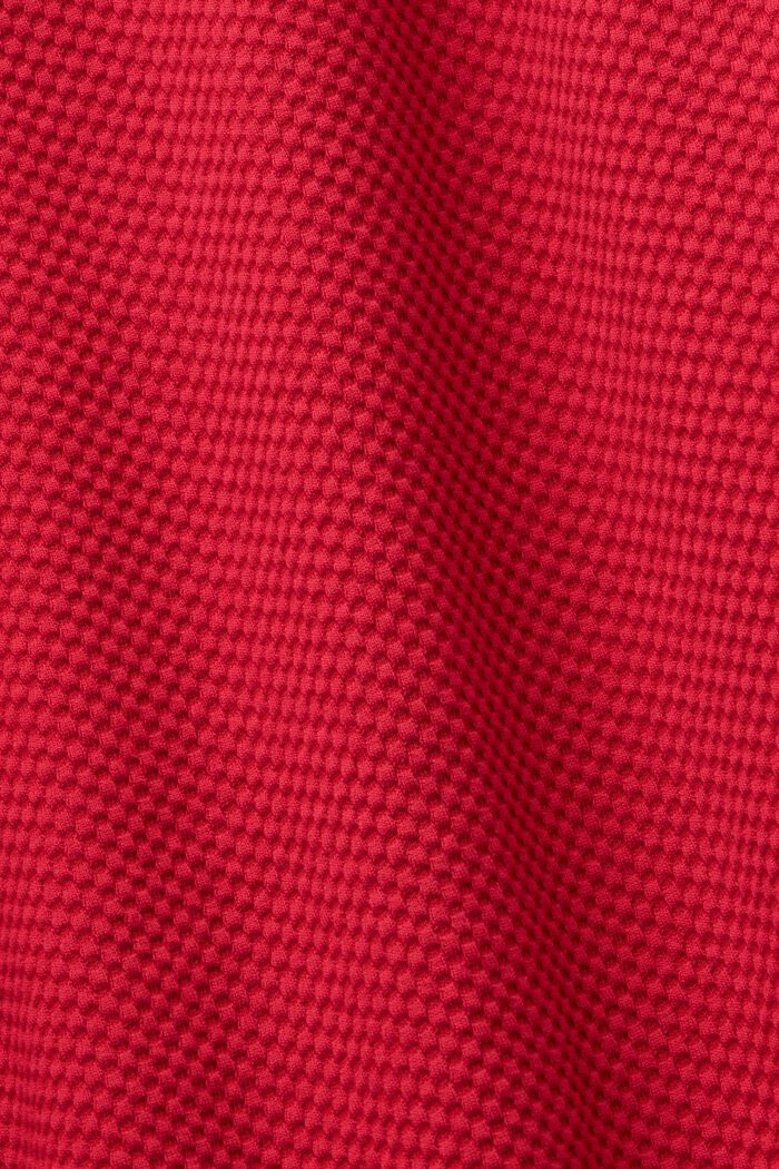 Cardigan texturé style sweat-shirt, DARK RED, detail image number 4