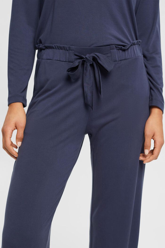 Pantalon de pyjama avec ceinture à nouer cousue, TENCEL™, INK, detail image number 0