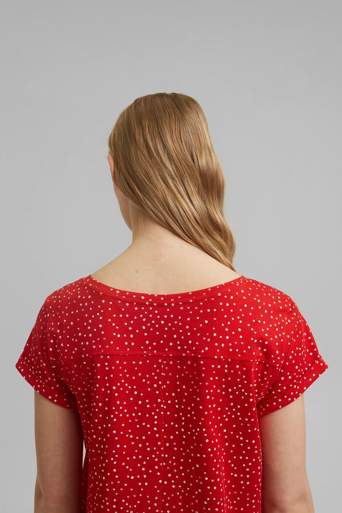 T-shirt à imprimé, 100 % coton biologique, RED, detail image number 5