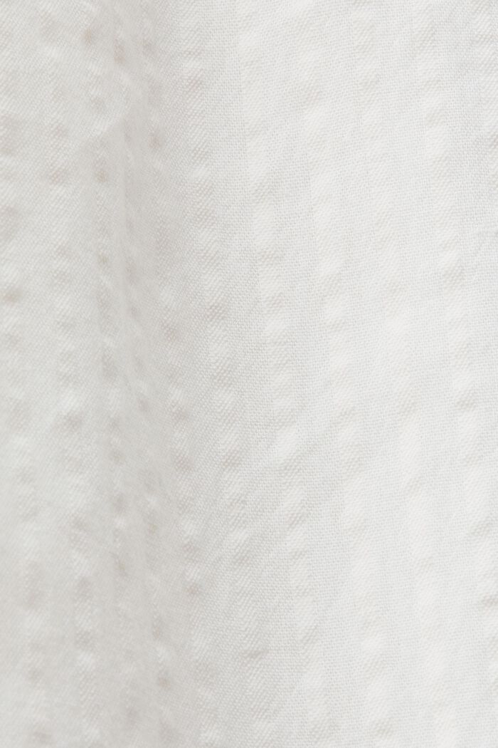 Midi-overhemdjurk met strikceintuur, katoenmix, WHITE, detail image number 4