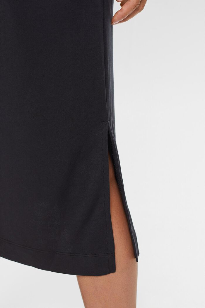Robe-chemise sans manches longueur midi, BLACK, detail image number 4