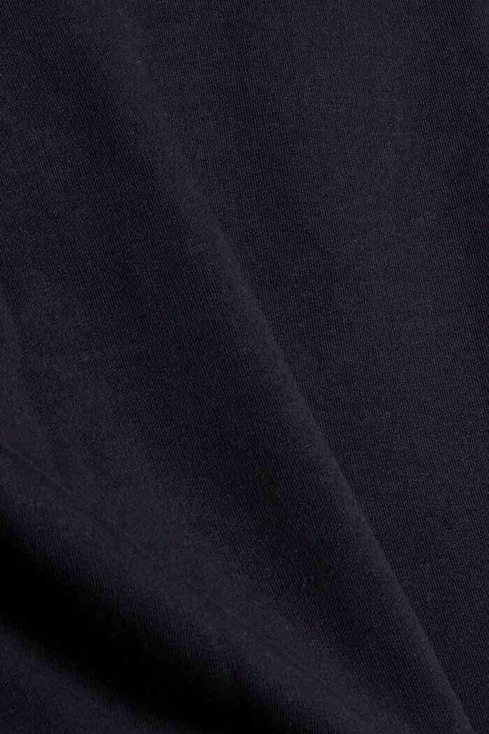 Sweat-shirt à capuche et logo brodé, en coton mélangé, BLACK, detail image number 4