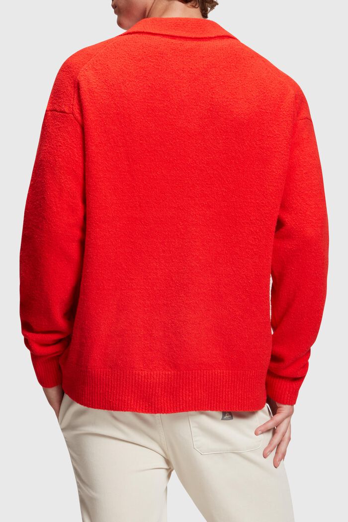 Pull style polo, RED, detail image number 1