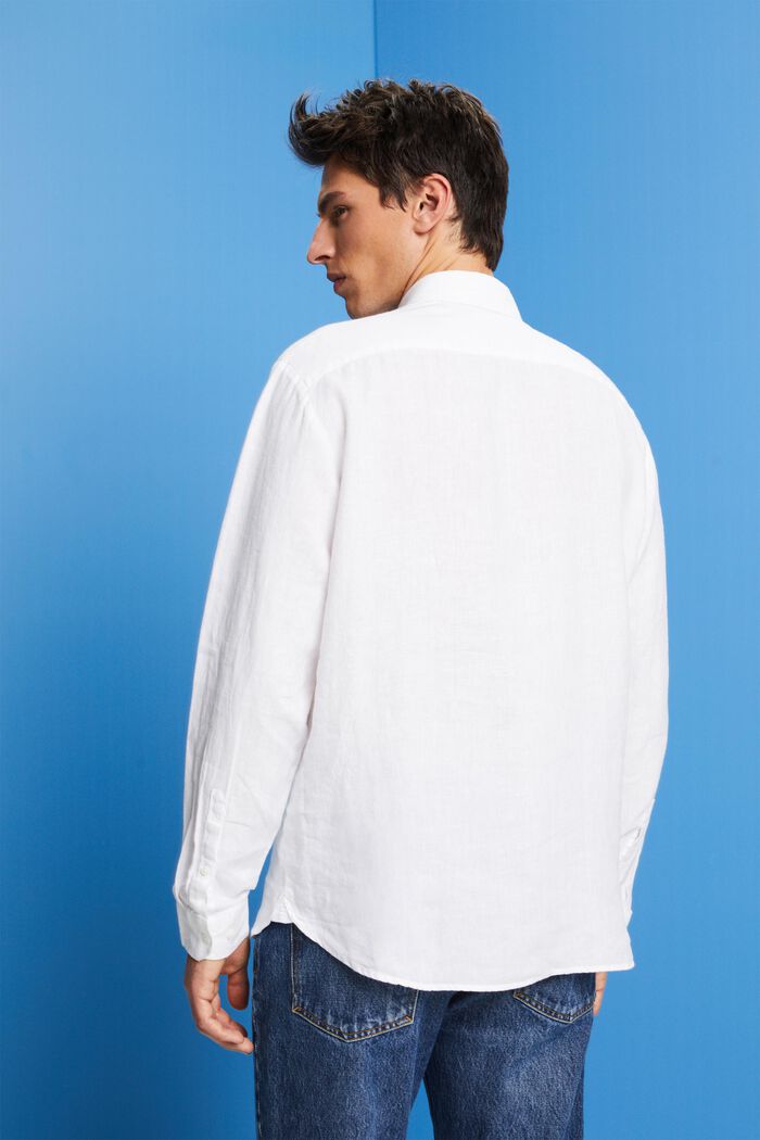 Linnen overhemd, WHITE, detail image number 3