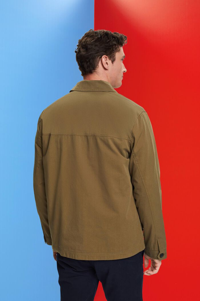 Field jacket van een katoenmix, LIGHT KHAKI, detail image number 3