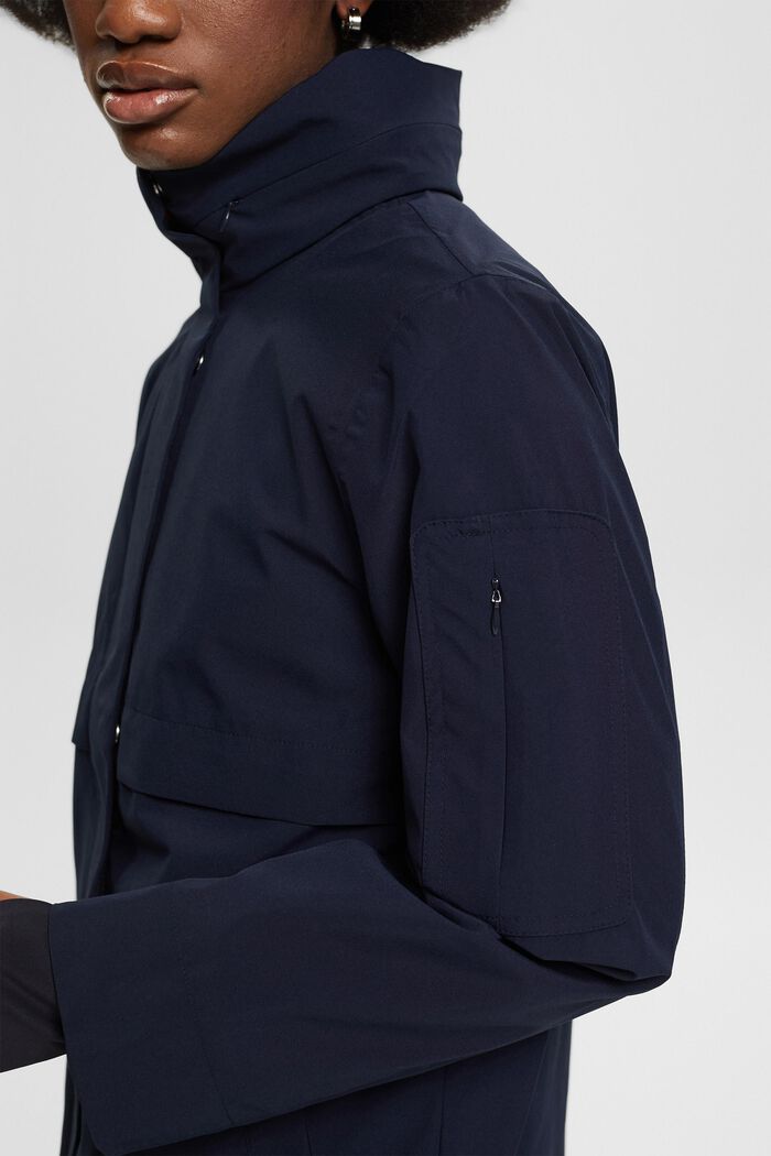 Gerecycled: functionele softshell jas, NAVY, detail image number 2