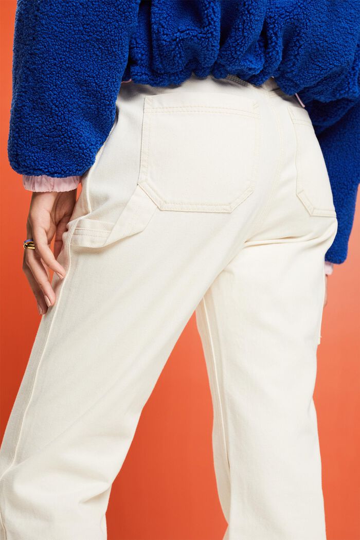 Straight jeans met hoge taille, OFF WHITE, detail image number 2