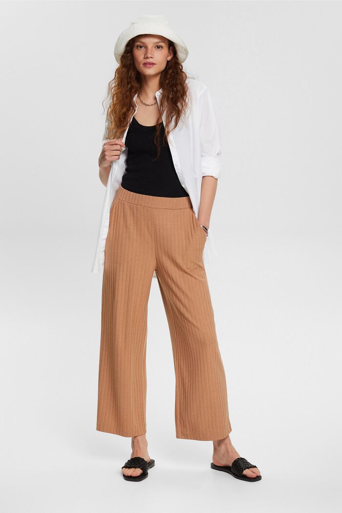 Culotte met riblook, LIGHT TAUPE, detail image number 1