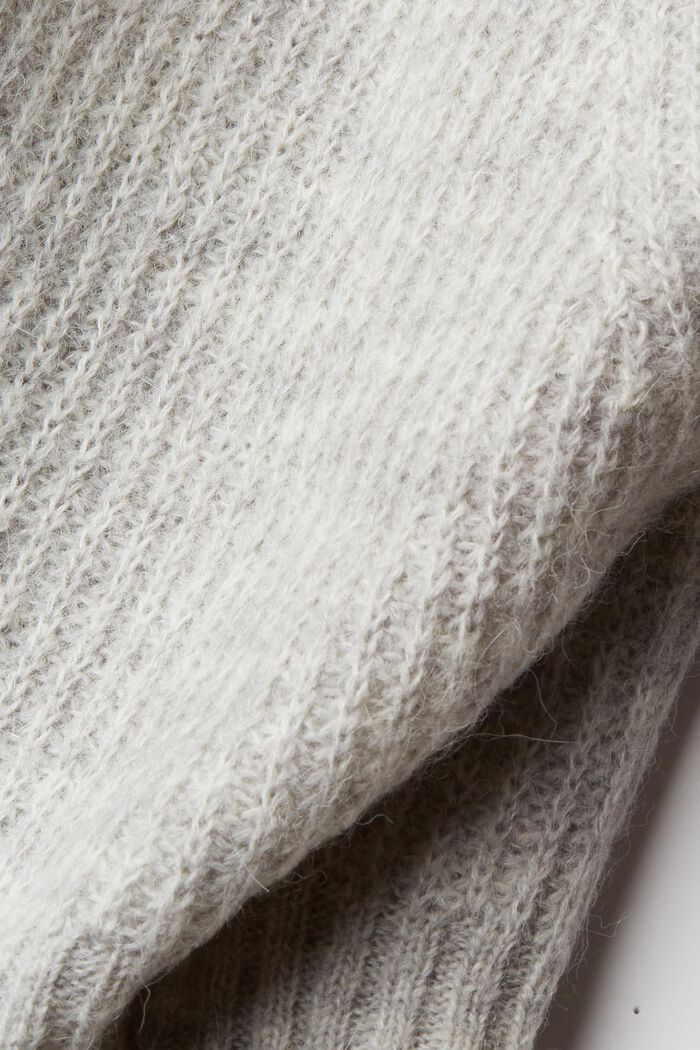 Cardigan en laine mélangée de coupe courte, LIGHT GREY, detail image number 5