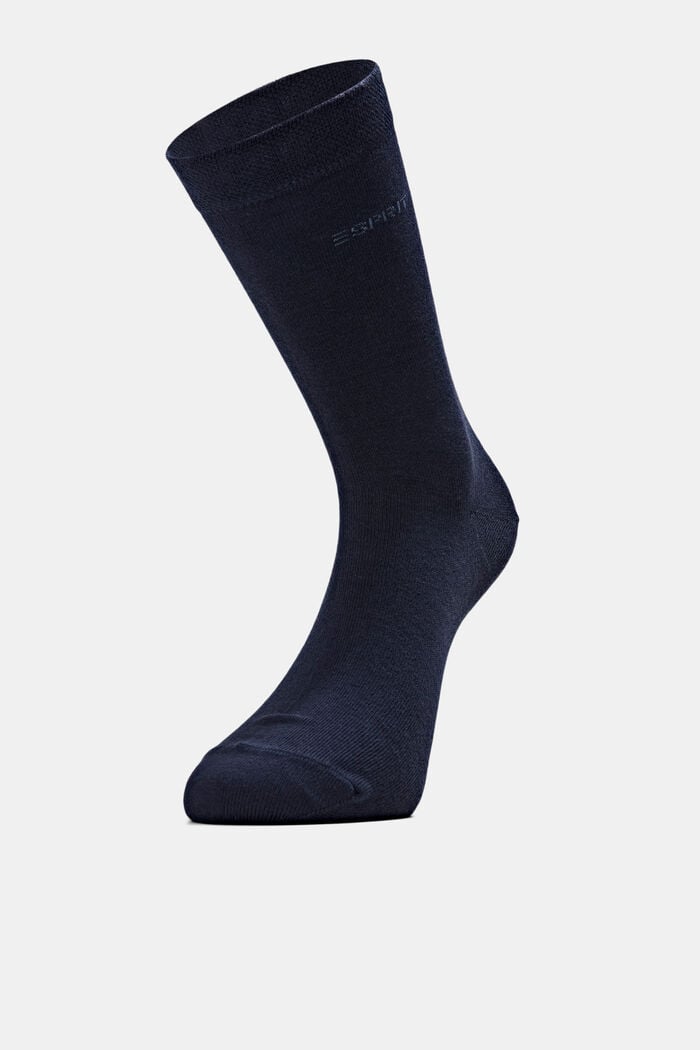 Twee paar sokken met zachte boord, MARINE, detail image number 2