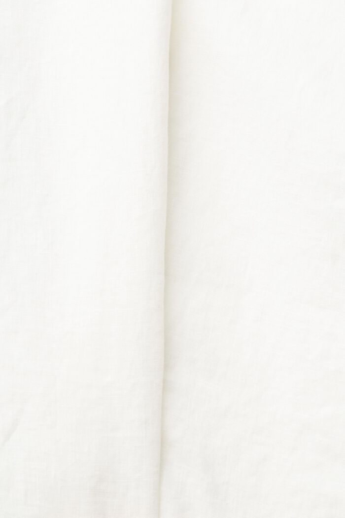 Linnen blouse met bloemenborduursel, OFF WHITE, detail image number 4