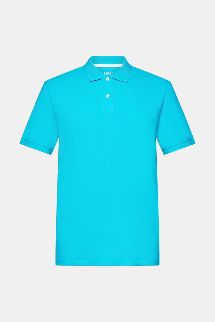 Polo coupe Slim Fit, AQUA GREEN, detail image number 6