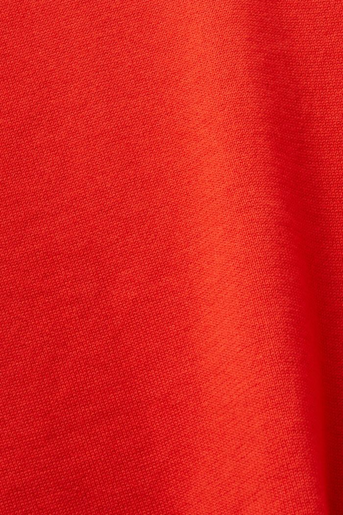 Pull-over à manches courtes et col ras-du-cou, RED, detail image number 5