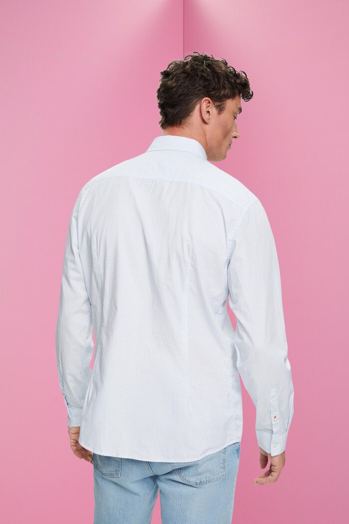 Slim fit-overhemd met patroon all-over, WHITE, detail image number 3