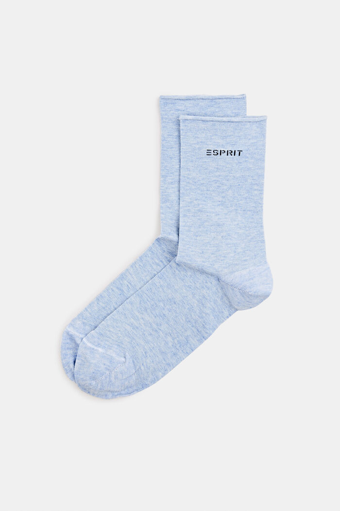 2 paar grofgebreide sokken, LIGHT DENIM, detail image number 0