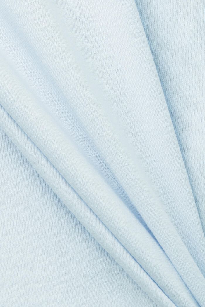 T-shirt met print, 100% katoen, PASTEL BLUE, detail image number 5