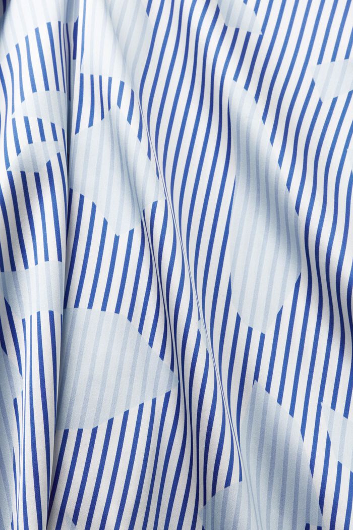 Zijden overhemd met knoopsluiting en print, BRIGHT BLUE, detail image number 5