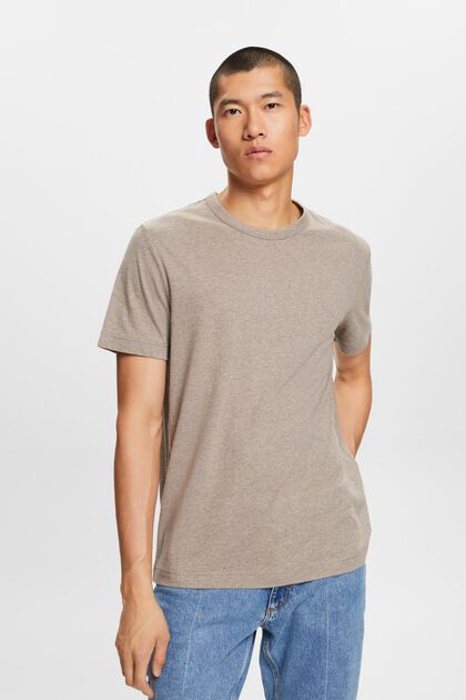 Jersey T-shirt met ronde hals, katoenmix