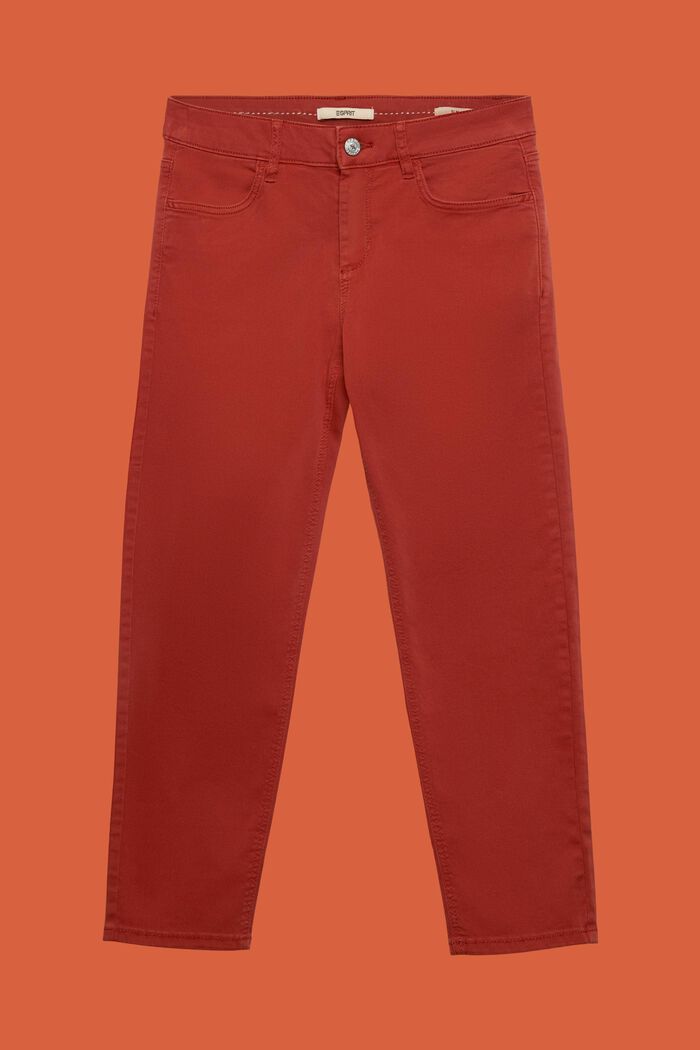 Pantalon corsaire en coton bio, TERRACOTTA, detail image number 5