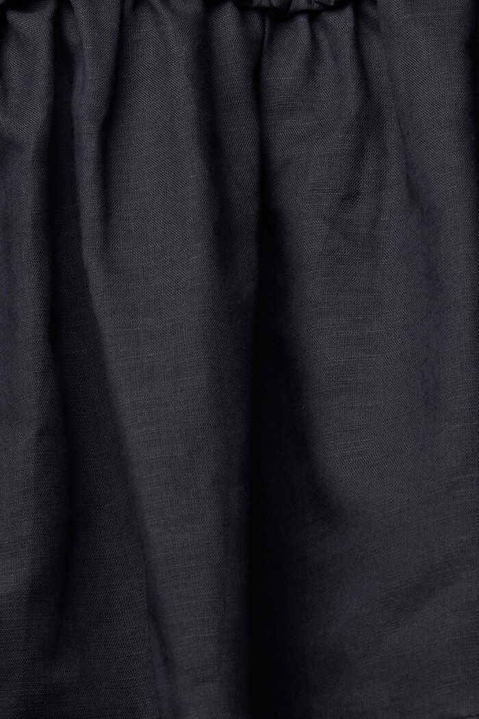 Mini-jupe en lin mélangé, BLACK, detail image number 1