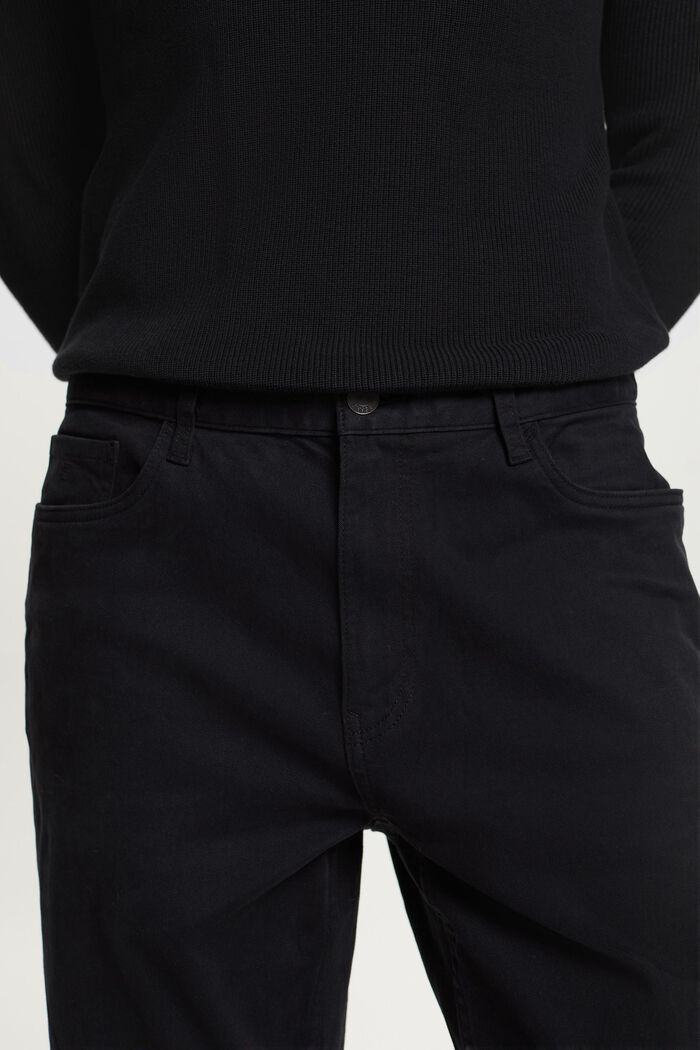 Pantalon droit classique, BLACK, detail image number 2