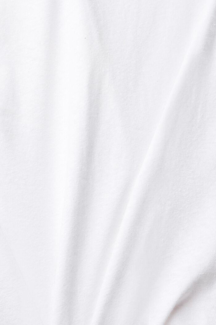 En lin mélangé : t-shirt imprimé , WHITE, detail image number 4