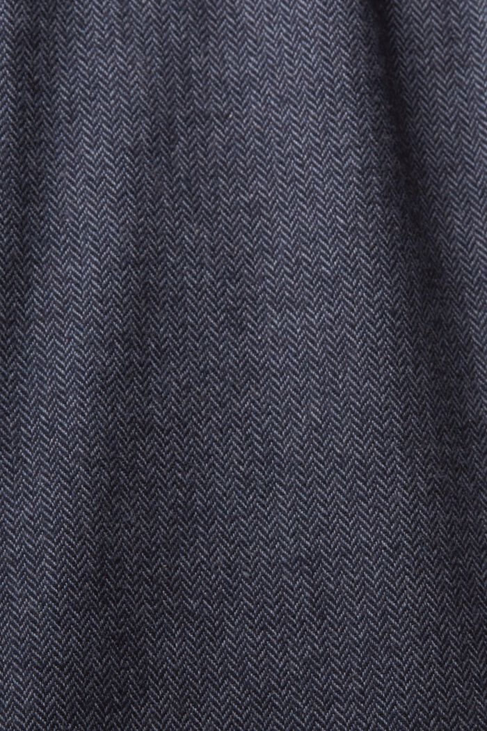 Strakke broek met visgraatmotief, NAVY, detail image number 1