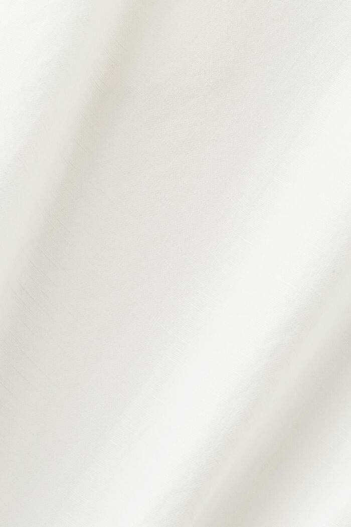 Shirt met korte mouwen van een linnen-katoenmix, OFF WHITE, detail image number 6