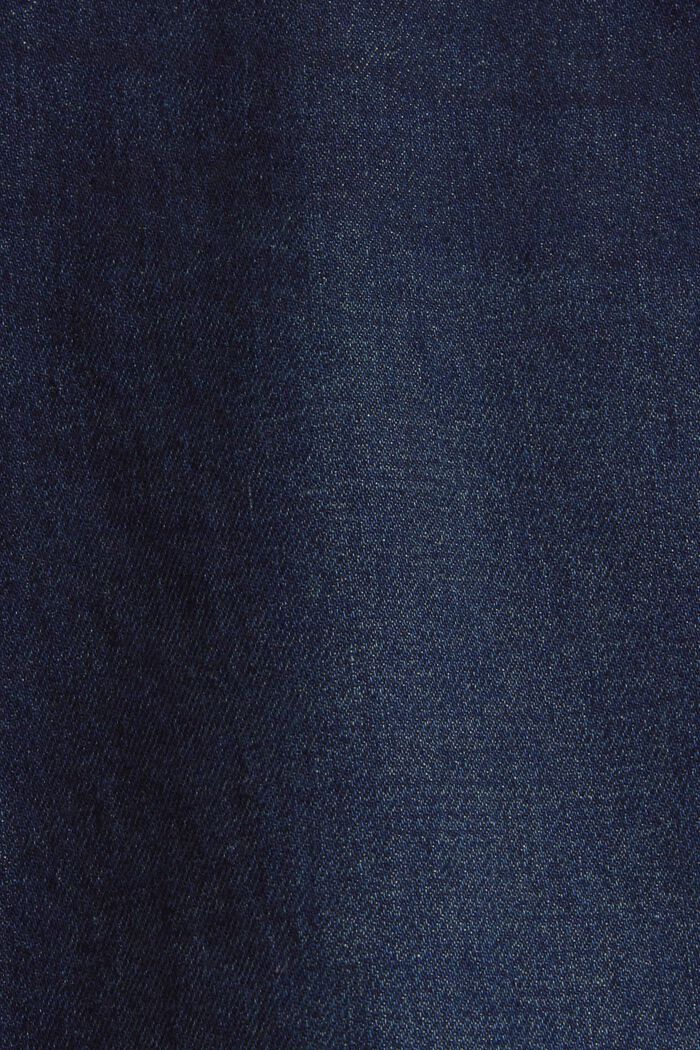 Denim short van katoen, BLUE DARK WASHED, detail image number 4