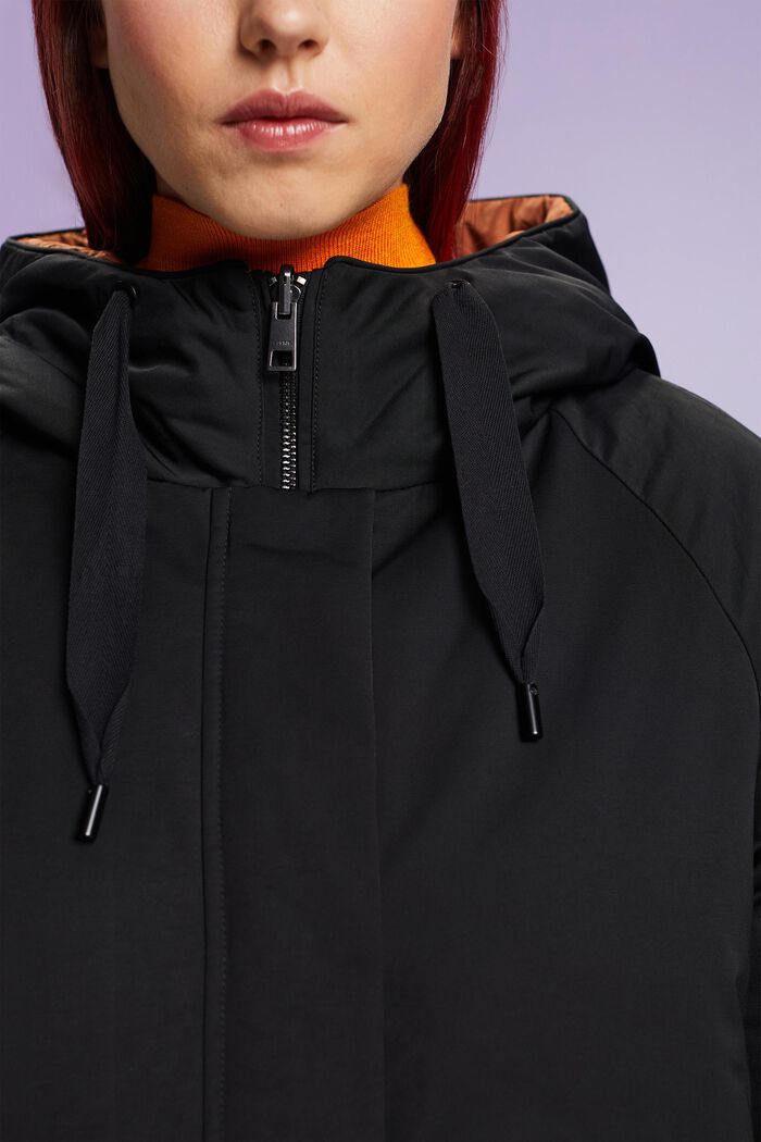 Omkeerbare gewatteerde mantel, BLACK, detail image number 2