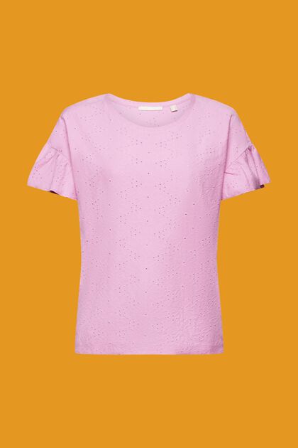 T-shirt animé d’un motif texturé, LILAC, overview