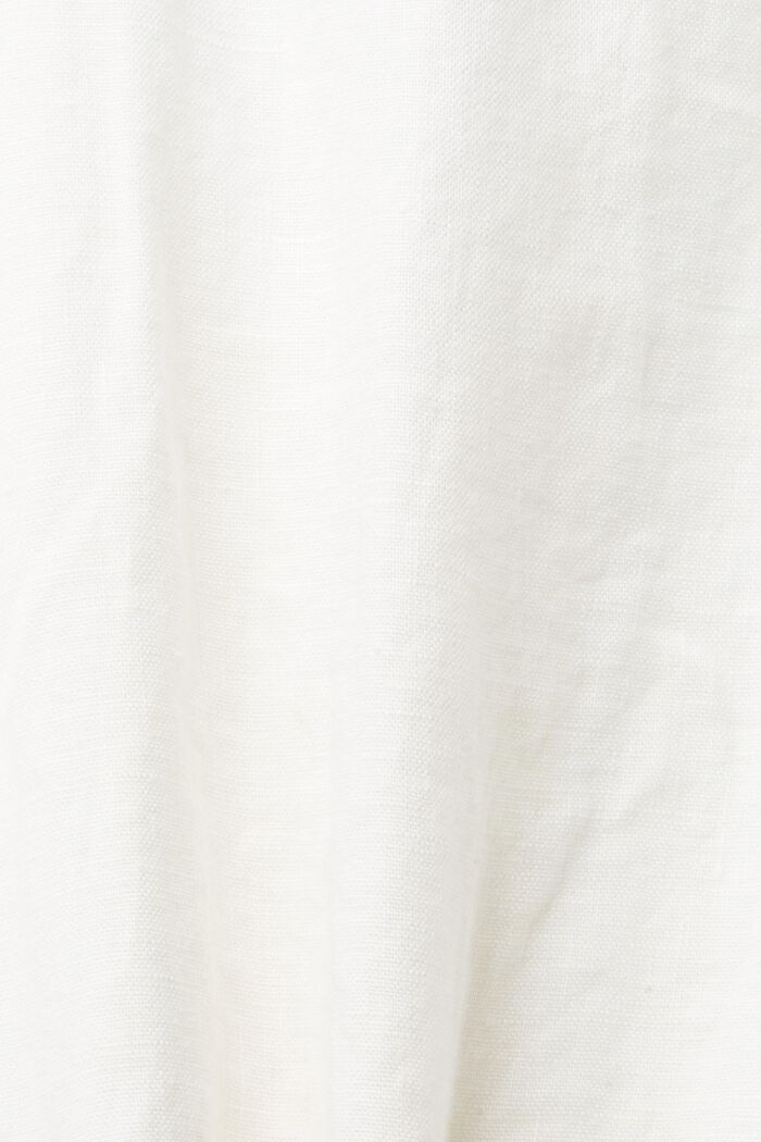 Overhemdjurk met ceintuur van 100% linnen, WHITE, detail image number 4