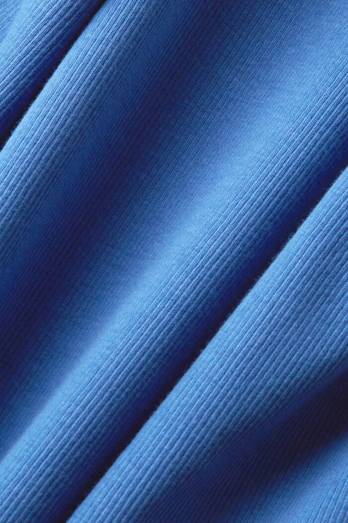 Geribde jurk van jersey, GREY BLUE, detail image number 6