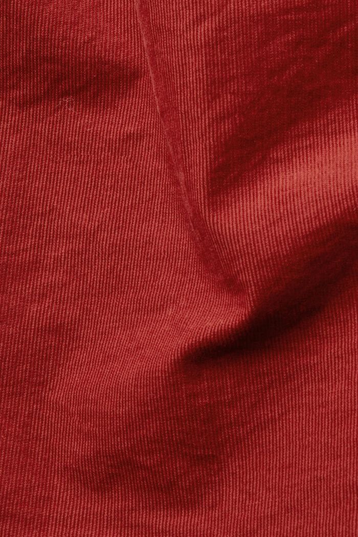 Corduroy overhemd met buttondownkraag, TERRACOTTA, detail image number 5