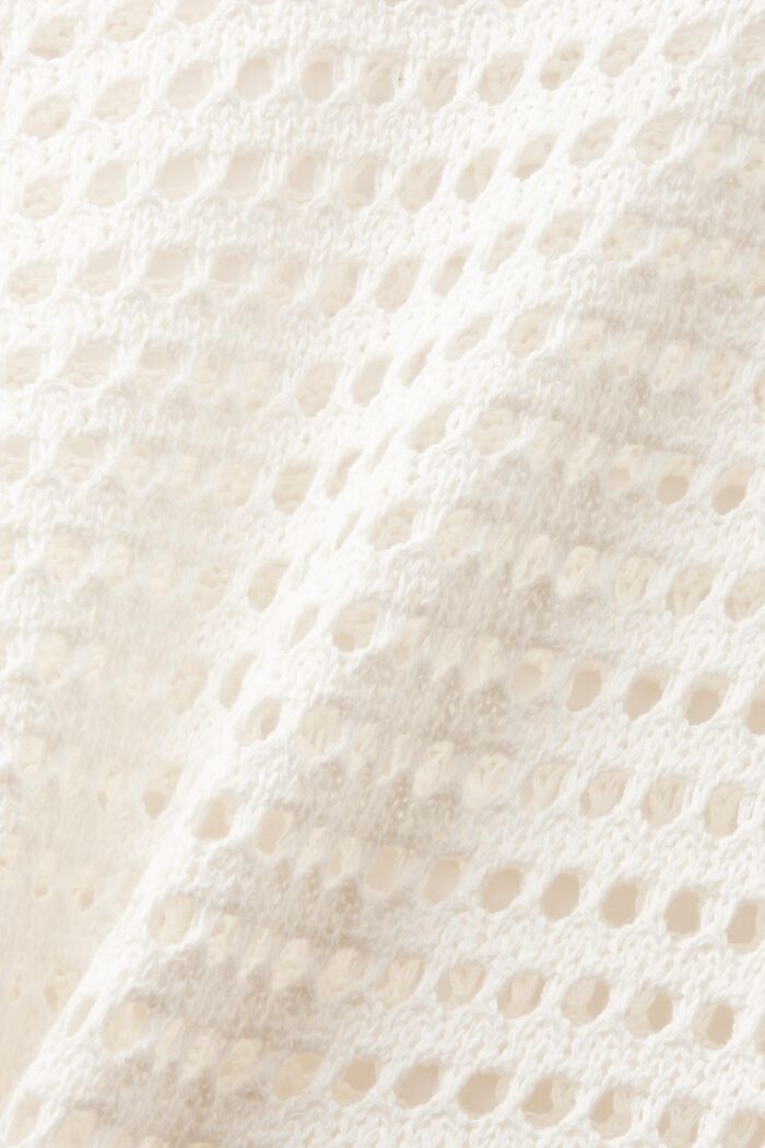 Mini-robe en maille ajourée, OFF WHITE, detail image number 6