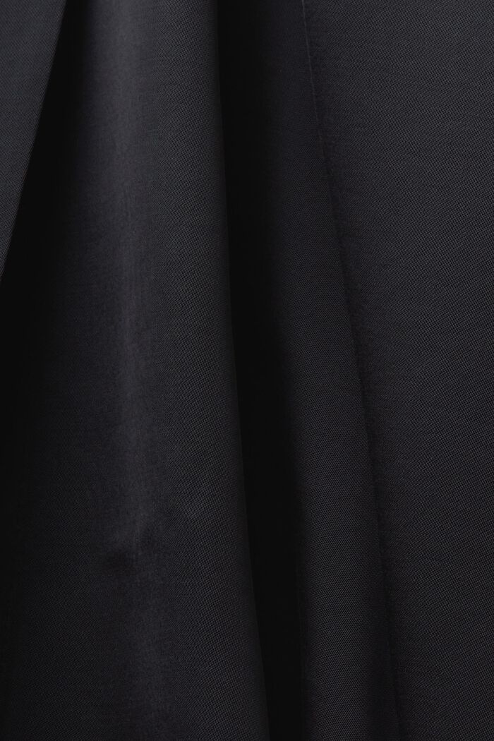 Robe en satin à ceinture, BLACK, detail image number 4