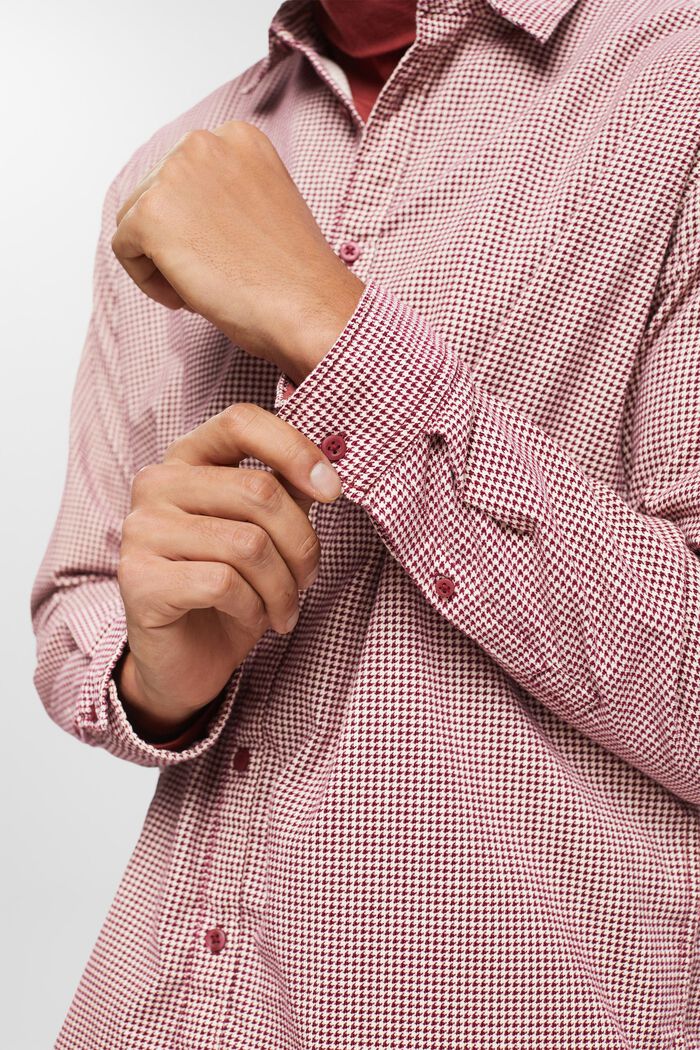 Corduroy overhemd met pied-de-poule motief, ICE, detail image number 2