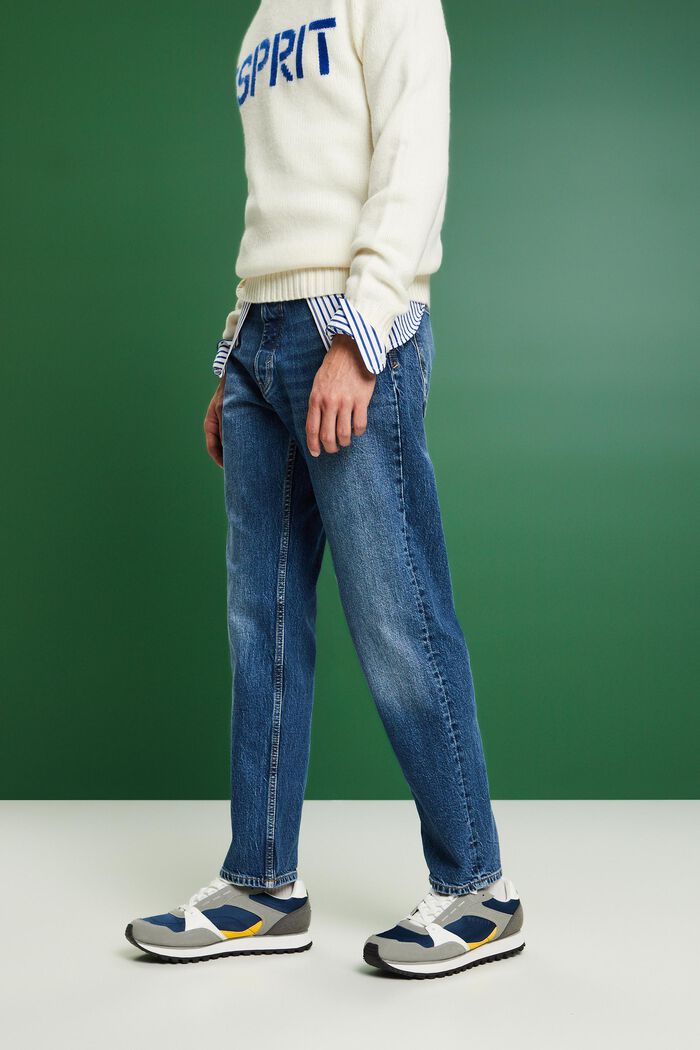 Casual retro jeans met middelhoge taille, BLUE MEDIUM WASHED, detail image number 0