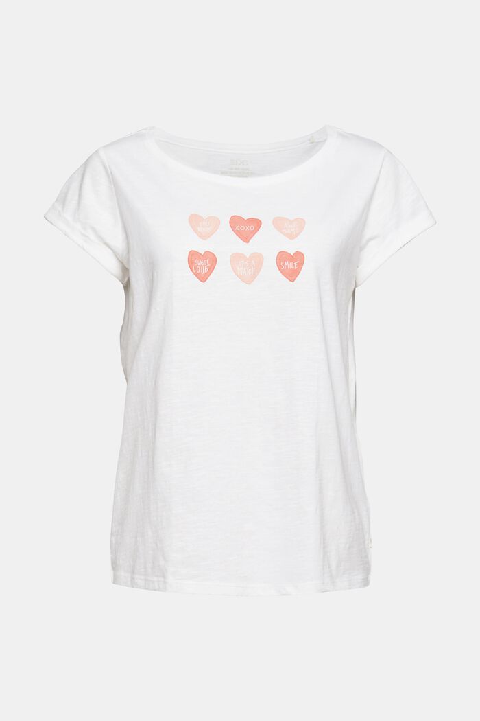 T-shirt à imprimé, 100 % coton, WHITE COLORWAY, overview