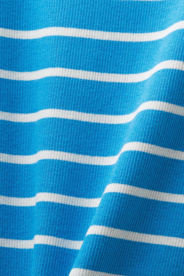 Top rayé en maille côtelée, BLUE, detail image number 4
