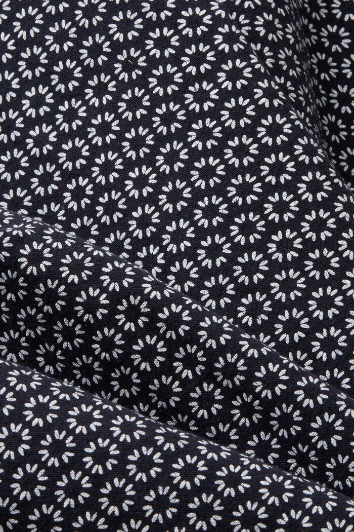 Shirt met print van een linnenmix, NAVY, detail image number 4