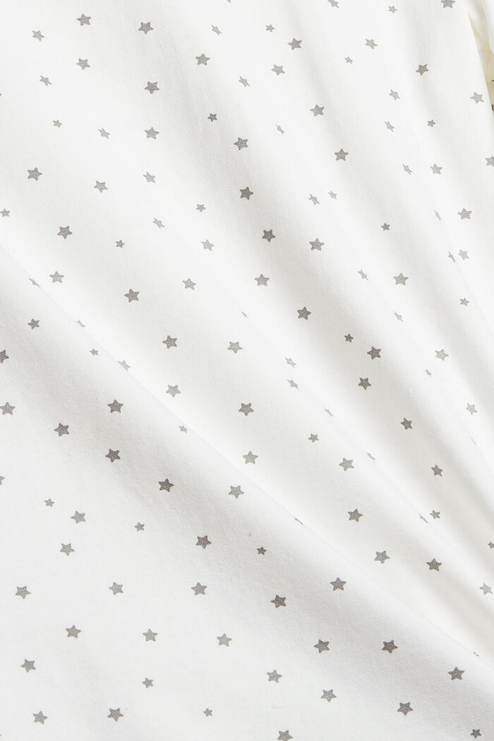 T-shirt à manches longues à imprimé étoiles, coton biologique, OFF WHITE, detail image number 4