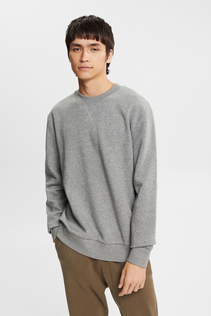 Gerecycled: gemêleerd sweatshirt, MEDIUM GREY, detail image number 0
