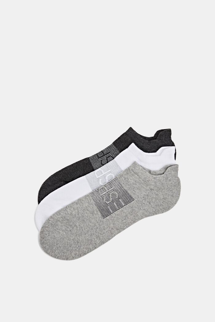 Sneaker socks, WHITE/GREY, detail image number 0