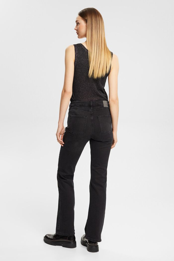 Bootcut jeans met middelhoge taille, BLACK DARK WASHED, detail image number 3