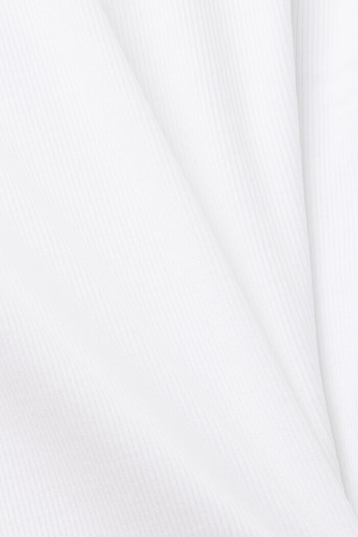 T-shirt van geribde jersey, WHITE, detail image number 5