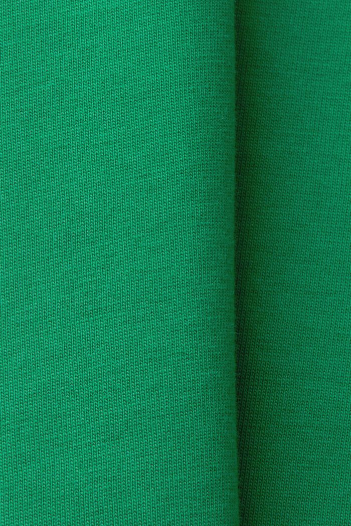 Jersey polo met logoprint van katoen-jersey, EMERALD GREEN, detail image number 4