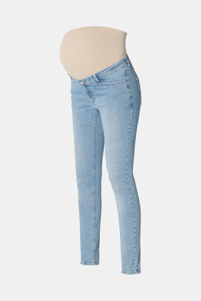 Skinny fit-jeans met band over de buik, LIGHT WASHED, detail image number 5
